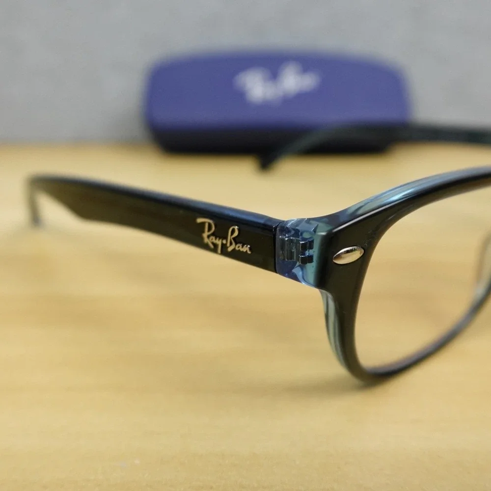 Ray-Ban Kids Eyeglasses Frames RB1555 3667 Blue Rectangle Full Rim 48-16-130